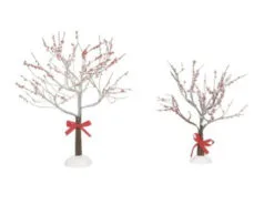 Village Accessory Crabapple Tree With Ribbon