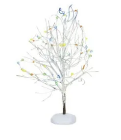 Village Accessory Lit 11" White Frost Tree