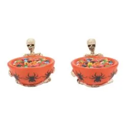 Snow Village Halloween Trick Or Dare Treat Bowls Set Of 2
