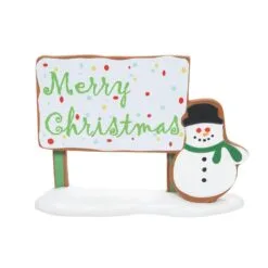 Village Accessory Gingerbread Christmas Billboard