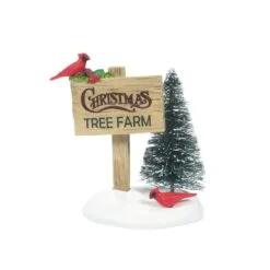 Village Accessory Cardinal Christmas Sign