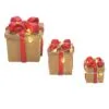 Village Accessory Lit Festive Gift Boxes Set Of 3 -Christmas decorations 2839930697