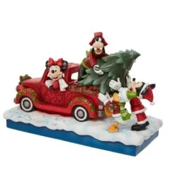 Disney Traditions 7" Red Truck With Mickey & Friend