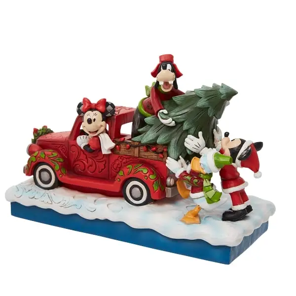 Disney Traditions 7" Red Truck With Mickey & Friend 3 Disney Traditions 7" Red Truck With Mickey & Friend