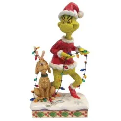 Possible Dreams 9" The Grinch & Max Wrapped In Lights