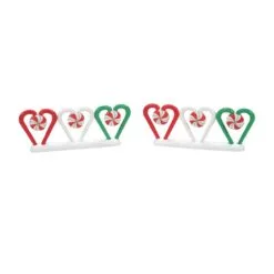 Village Accessory Candy Cane Fence 2 Piece Set