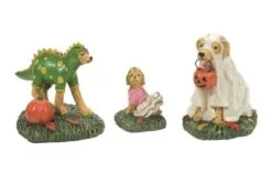 Halloween Village Family Halloween Pups 3 Piece Set