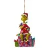 Grinch Village 4" Grinch On Present Ornament 2 Grinch Village 4" Grinch On Present Ornament -Christmas decorations 2839936793