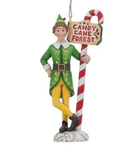 Buddy The Elf 5" Candy Cane Forest Ornament