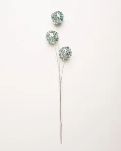 26" Silver Glitter Snowball Spray Set Of 6