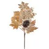 27" Golden Brown Metallic Maple Twig & Pinecone Set Of 6