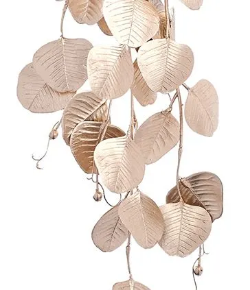 30" Champagne Metallic Eucalyptus Hanging Bush Set Of 2 4 30" Champagne Metallic Eucalyptus Hanging Bush Set Of 2 - Image 2