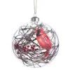6" Cardinal Glass Ball -Christmas decorations 3384941498 1
