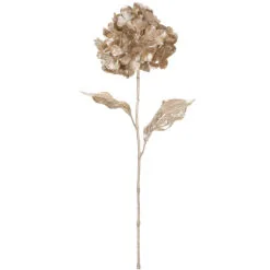 29" Champagne Metallic Hydrangea Set Of 4