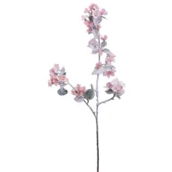 35" Pink Snowy Quince Blossom Set Of 6
