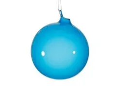 6" Ageian Sea Blue Bubblegum Glass Ornament