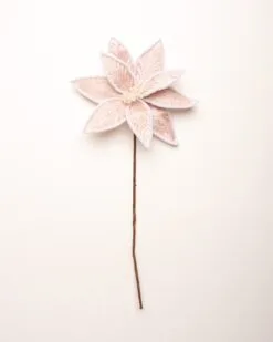 24" Cotton Candy Poinsettia Stem Set Of 12