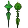 12" Green Glass Finial Set Of 4 1 12" Green Glass Finial Set Of 4 -Christmas decorations 4390205147