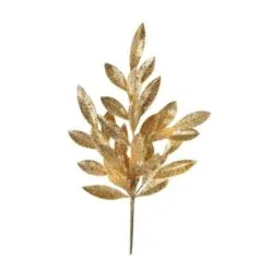 21" Glitter Bay Leaf Spray Set Of 12 9 21" Glitter Bay Leaf Spray Set Of 12 -Christmas decorations 4390211682