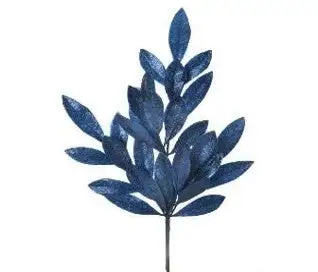 21" Glitter Bay Leaf Spray Set Of 12 6 21" Glitter Bay Leaf Spray Set Of 12 - Image 4