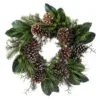 28" Green Magnolia Leaf With Pinecone Wreath -Christmas decorations 4390256393