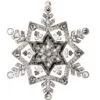 5" Silver Jeweled Snowflake Ornament Set Of 12 -Christmas decorations 4390266493 1