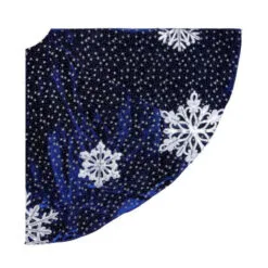 64" Midnight Blue Snowflake Tree Skirt