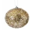 4.5" Champagne Iced Ball Set Of 12 -Christmas decorations 4390270920