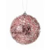 4.5" Pink Iced Ball Set Of 12 -Christmas decorations 4390270921