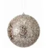 6" Platinum Iced Ball Set Of 6 -Christmas decorations 4390270928
