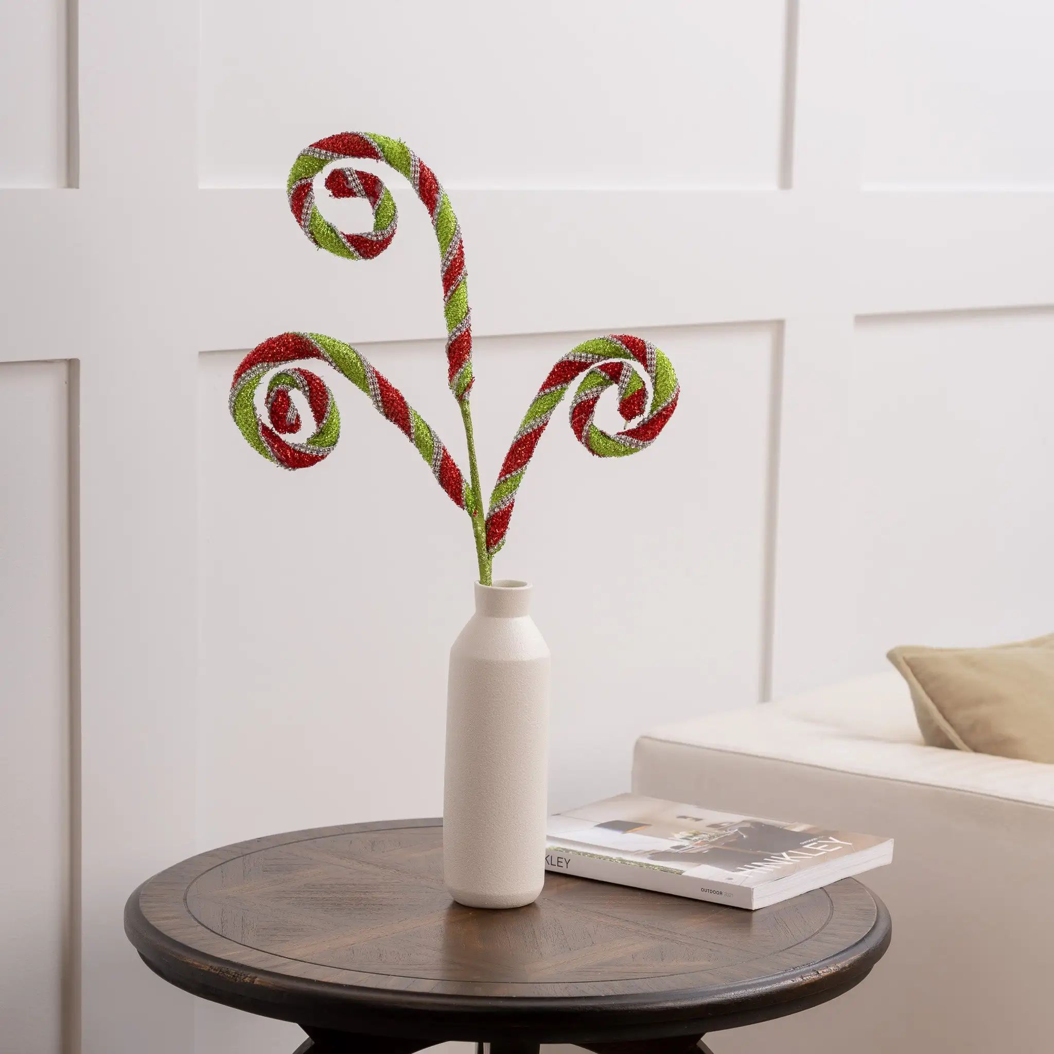 30" Glitter Rhinestone Striped Candy Cane Pick Set Of 6 5 30" Glitter Rhinestone Striped Candy Cane Pick Set Of 6 - Image 3