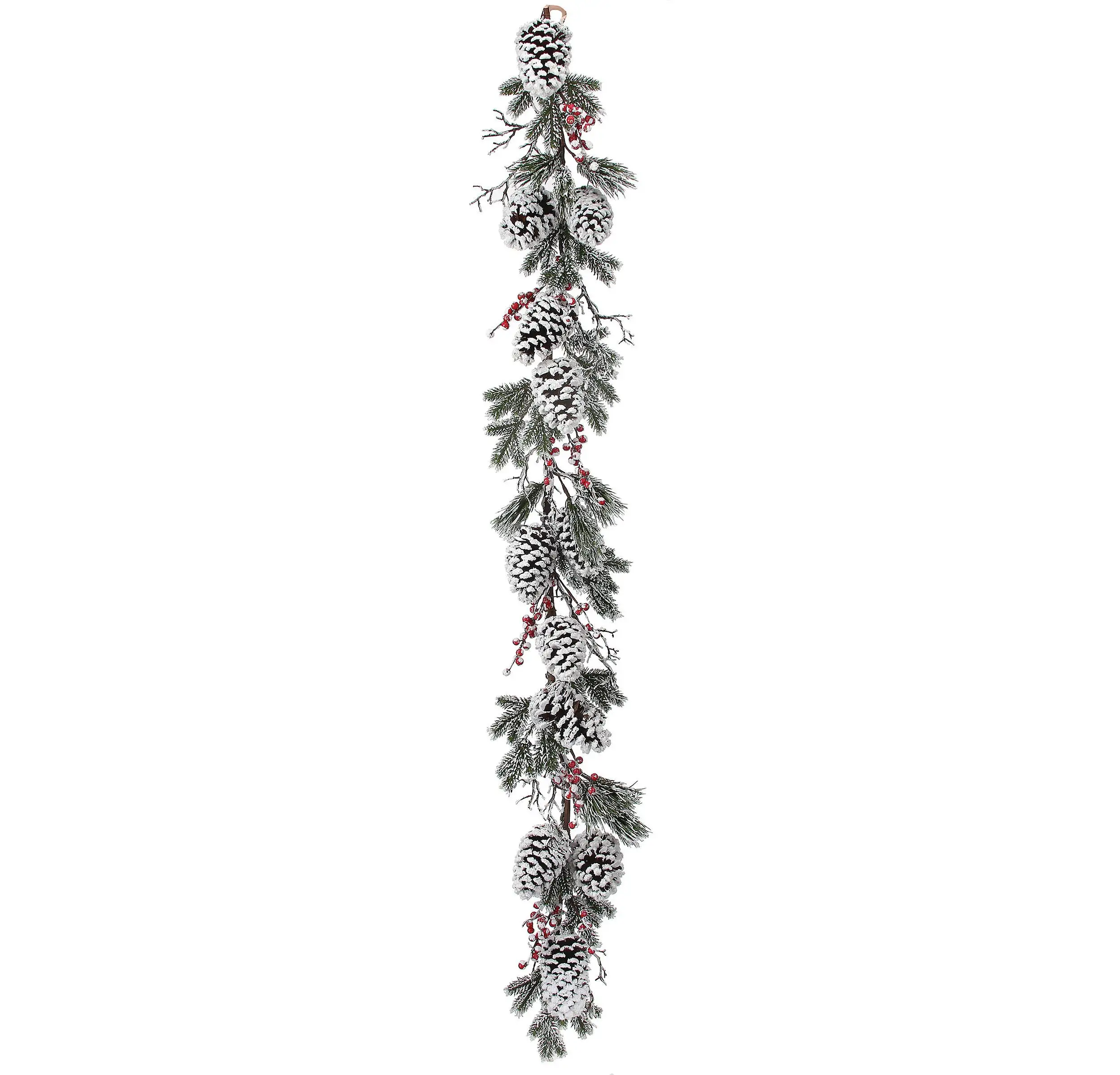 6 FT Snow Berry Pine Cone Garland 3 6 FT Snow Berry Pine Cone Garland
