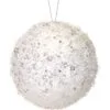 5" White Sequins Ball Set Of 6 -Christmas decorations 4390283087