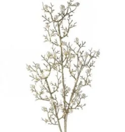 26" White Glitter Pearl Spray Set Of 6