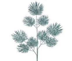 31" Aqua Mini Fan Palm Spray Set Of 6