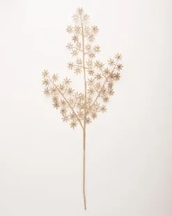 34" Gold Jeweled Sparkling Blossom Spray Set Of 6