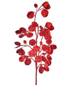 30" Glitter Leaf Spray Set Of 12 -Christmas decorations 4390302566