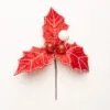 15" Velvet Peppermint Large Holly Pick Set Of 12 -Christmas decorations 4390302677