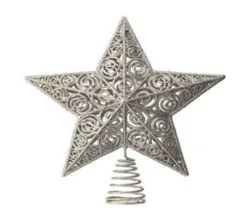 12" Champagne Glitter Star Tree Topper