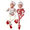 30" Red & White Bendable Candy Elf Ornament Set Of 2 2 30" Red & White Bendable Candy Elf Ornament Set Of 2 -Christmas decorations 4390303487