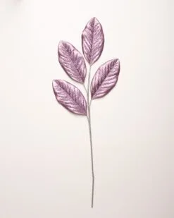 31" Lavender Magnolia Leaf Spray Set Of 6