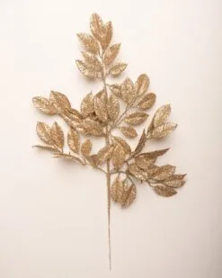 31" Champagne Camelia Leaf Spray Set Of 6