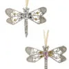 5" Jeweled Dragonfly Ornament Set Of 2 -Christmas decorations 4390304509 1