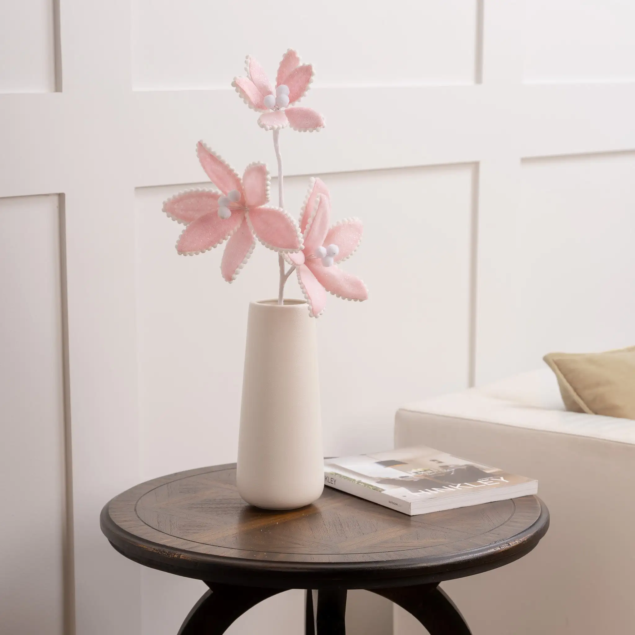 24" Pastel Candy Poinsettia Stem Set Of 6 5 24" Pastel Candy Poinsettia Stem Set Of 6 - Image 3