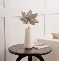 24" Micro Beaded Sequins Poinsettia Stem Set Of 6 -Christmas decorations 4390310255 3