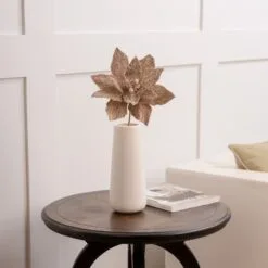 24" Micro Beaded Sequins Poinsettia Stem Set Of 6 -Christmas decorations 4390310257 2