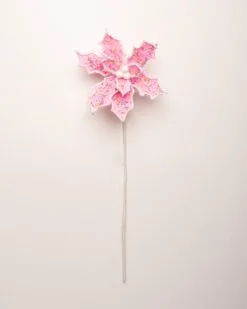 24" Green Sprinkles Candy Poinsettia Stem Set Of 6 -Christmas decorations 4390310285