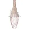 8.5" Blush Pink Feathered Finial Set Of 8 -Christmas decorations 4390310695B
