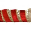 4" X 5 YD Red & Gold Velvet Pearl Trim Ribbon -Christmas decorations 4390311332