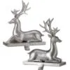 7.5" Silver Deer Stocking Holders Assorted Set Of 2 -Christmas decorations 4390315141